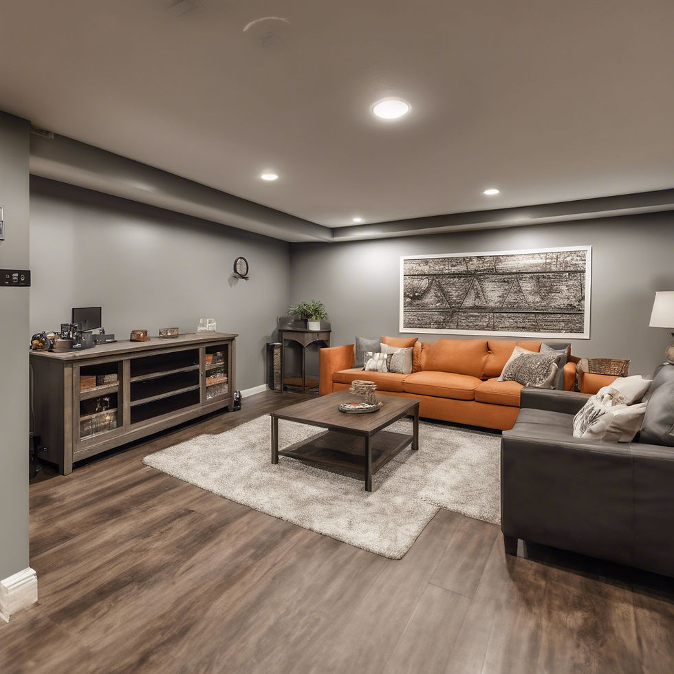Family Room in Basement
