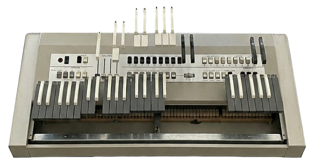 The 1968 Farfisa Professional, its tabs and keys