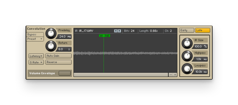 The gated reverb control in Kontakt