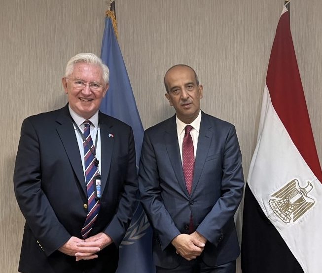 AIAASC Chairman celebrating Egyptian National Day with the Egyptian Ambassador, H.E. Kalek