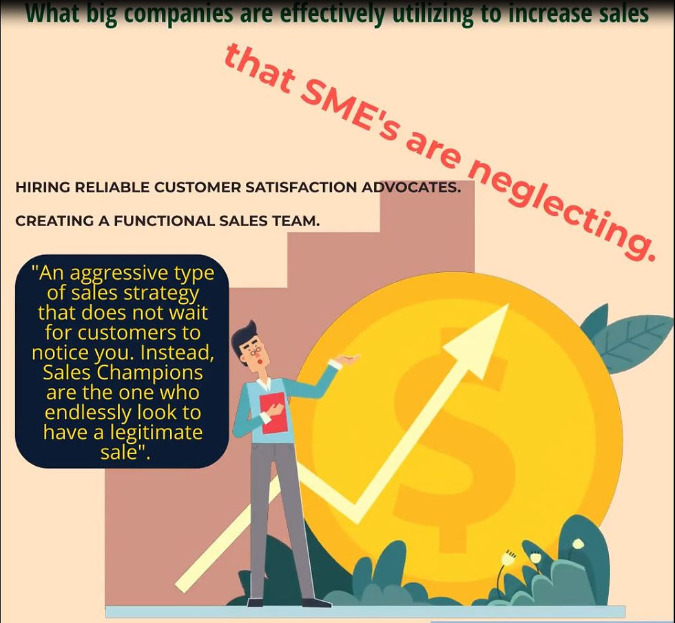 What big companies are effectively utilizing to increase sales that SME's are neglecting?