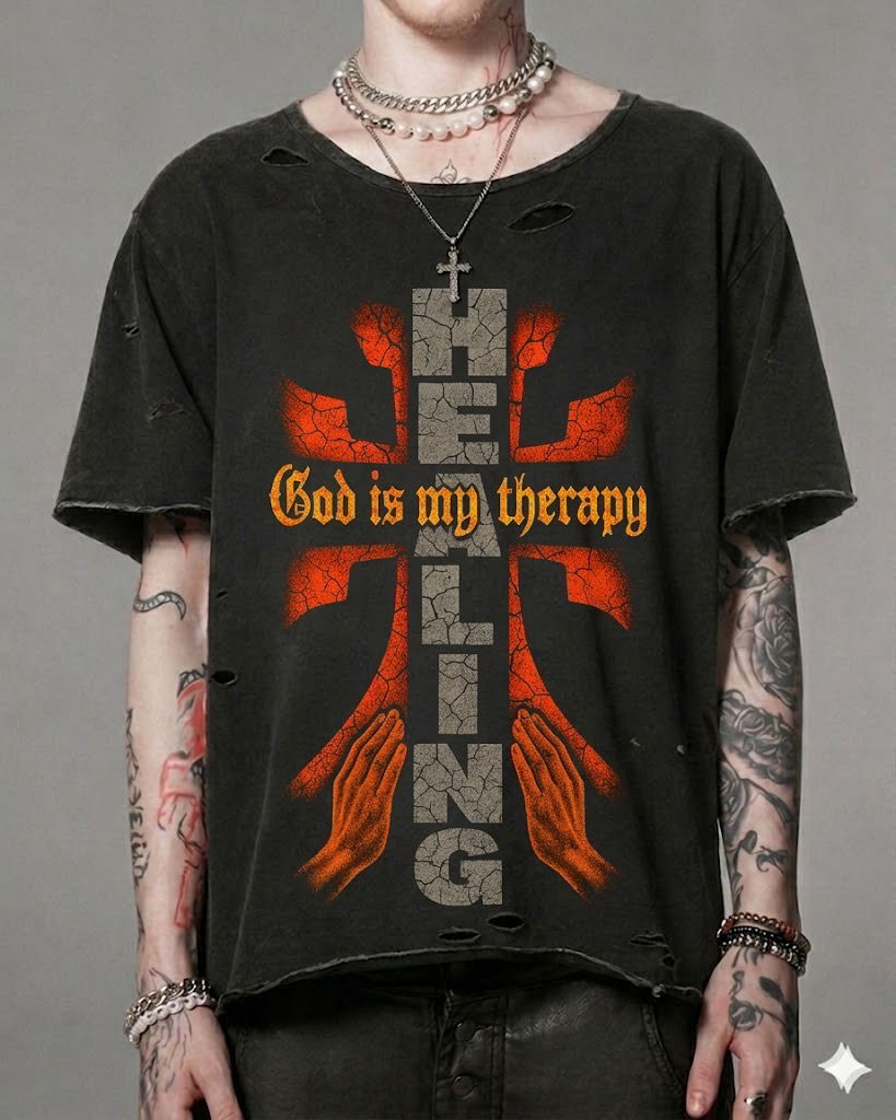 HEALING HANDS BLACK TEE