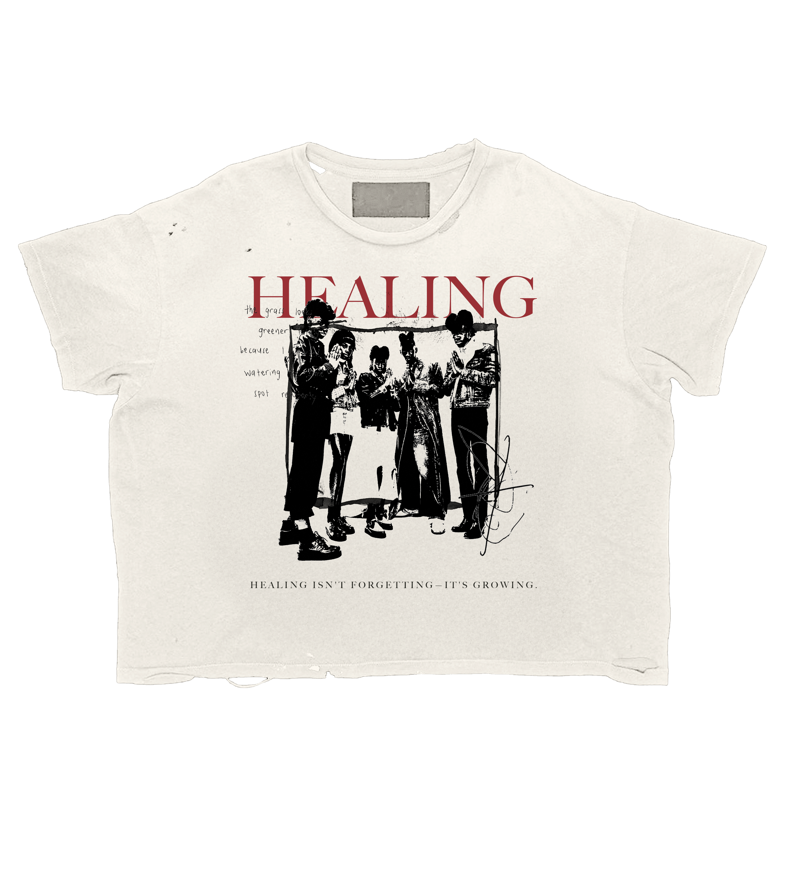 GREENER PASTURES OFF WHITE TEE