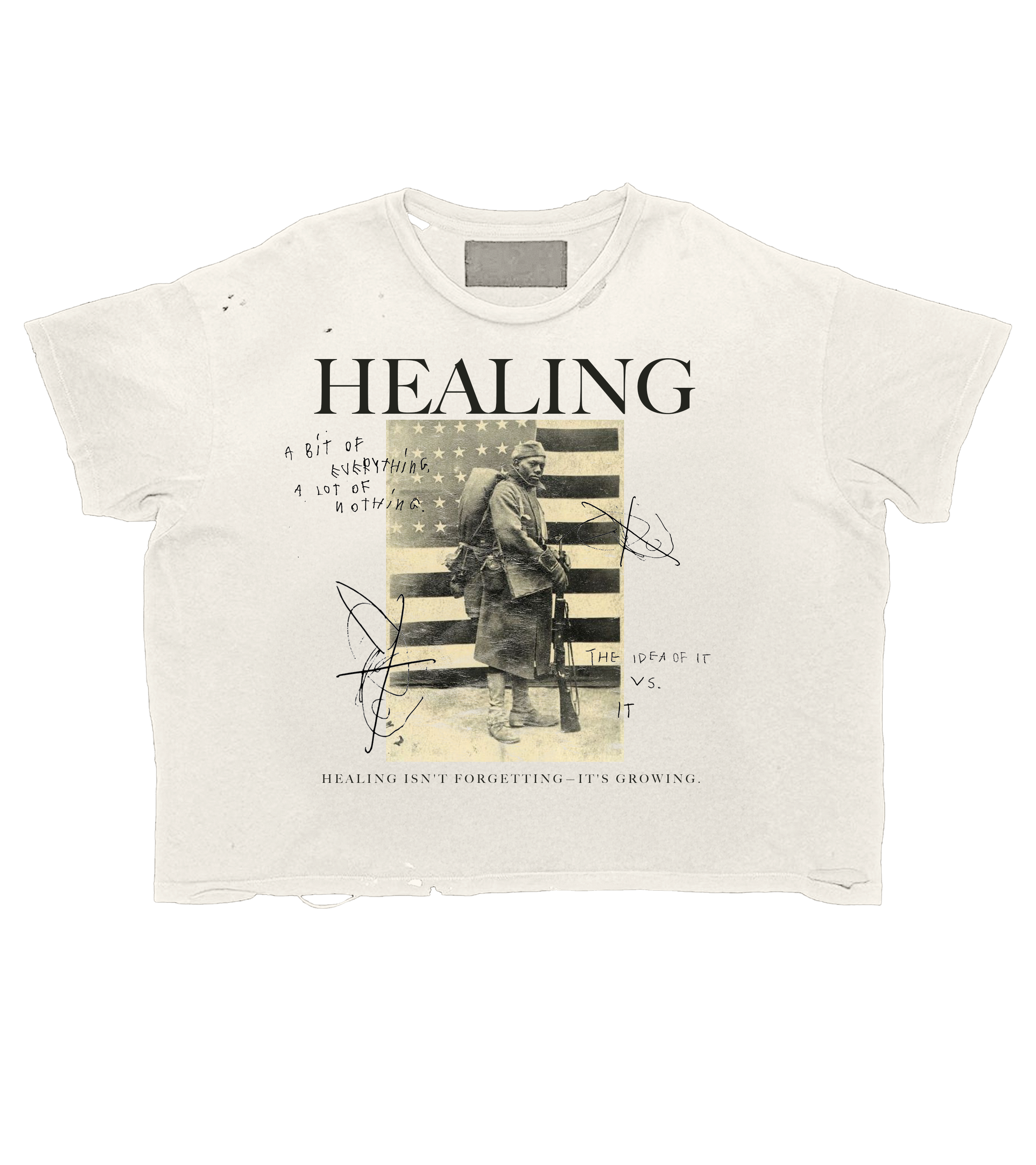 GROWTH OVER FORGETTING OFF WHITE TEE