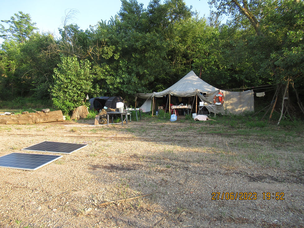 Solar panels at the Golden Jackals field research camp