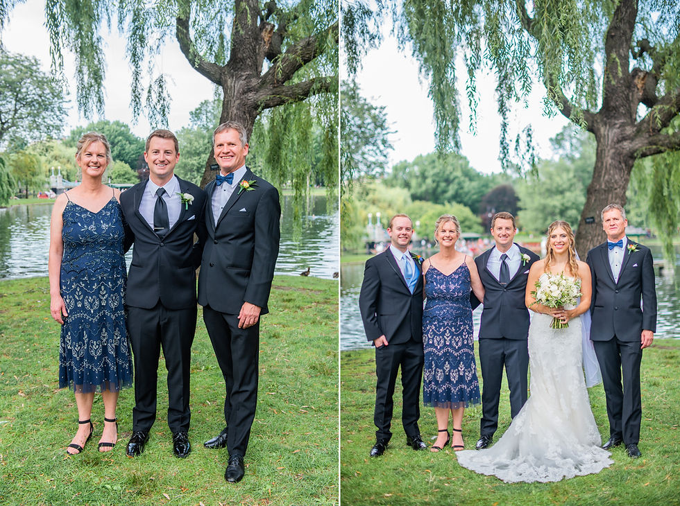Wedding Family Portraits Boston Public Gardens