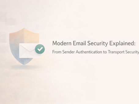 Modern Email Security Explained: From Sender Authentication to Transport Security