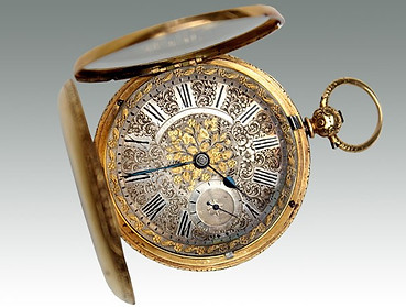 An 18ct gold hunter pocket watch sold at Suffolk auction house Lockdales