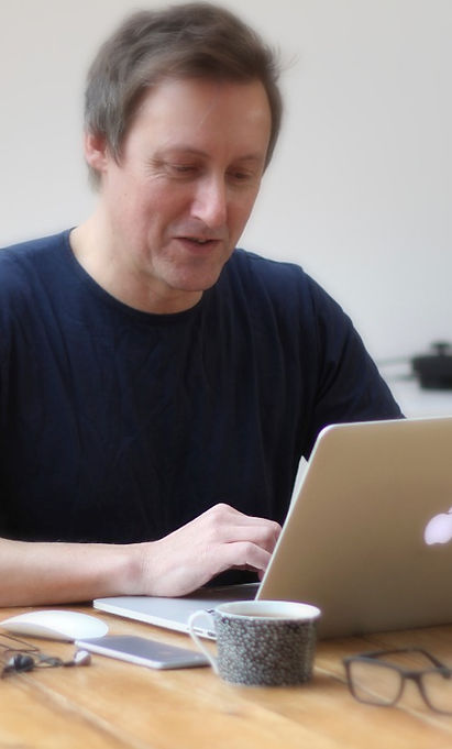 A bidder taking part in live online bidding from Suffolk auction house Lockdales