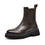 Thumbnail: SMART Ankle Boots Platform Women Cow Leather Chelsea Boots Round Toe Elastic 