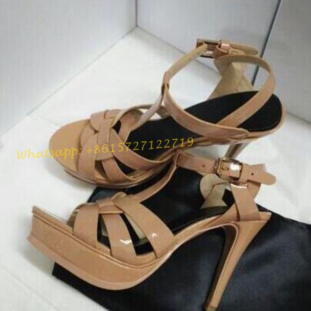 QUALITY Sandals Women Brand Weave Cross Strap Peep Toe Customized