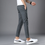 Thumbnail: SMART QUALITY Casual Pants Men Cotton Slim Fit Chinos Ankle-Length Pants Fashion