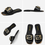 Thumbnail: SMART Casual Slippers Women Cow Leather Flat Heel Sandals Metal Detailed Female 