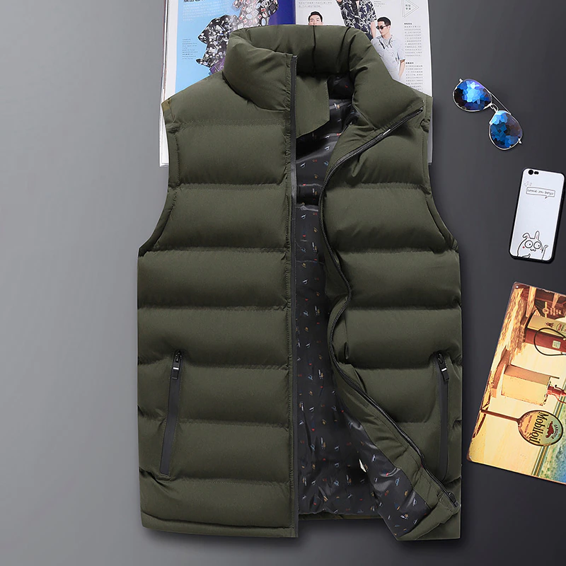 Thumbnail: SMART Jacket Men Warm Sleeveless Jackets Male Winter Casual Waistcoat Vest Plus