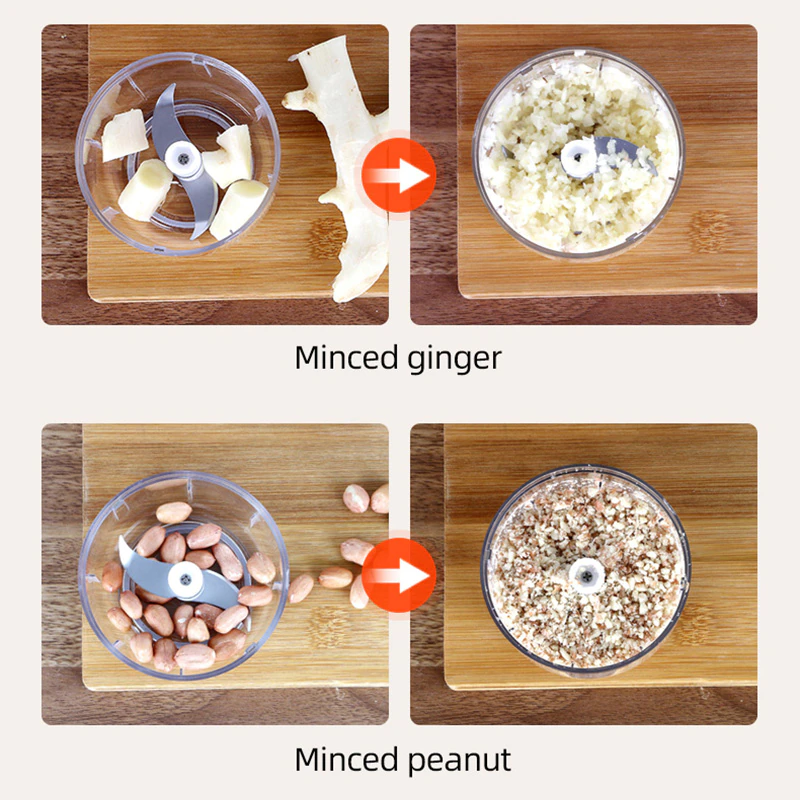 Thumbnail: SMART Garlic Masher Meat Grinder Mini Food Garlic Vegetable Chopper 