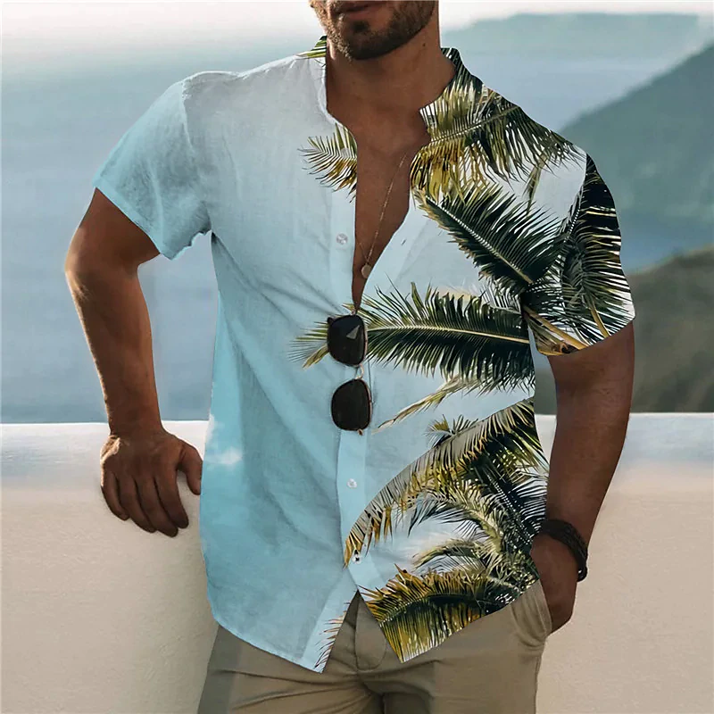 Thumbnail: SMART Coconut Tree Shirts For Men 3d Printed Men Beach 5xl Short Sleeve Fashion 