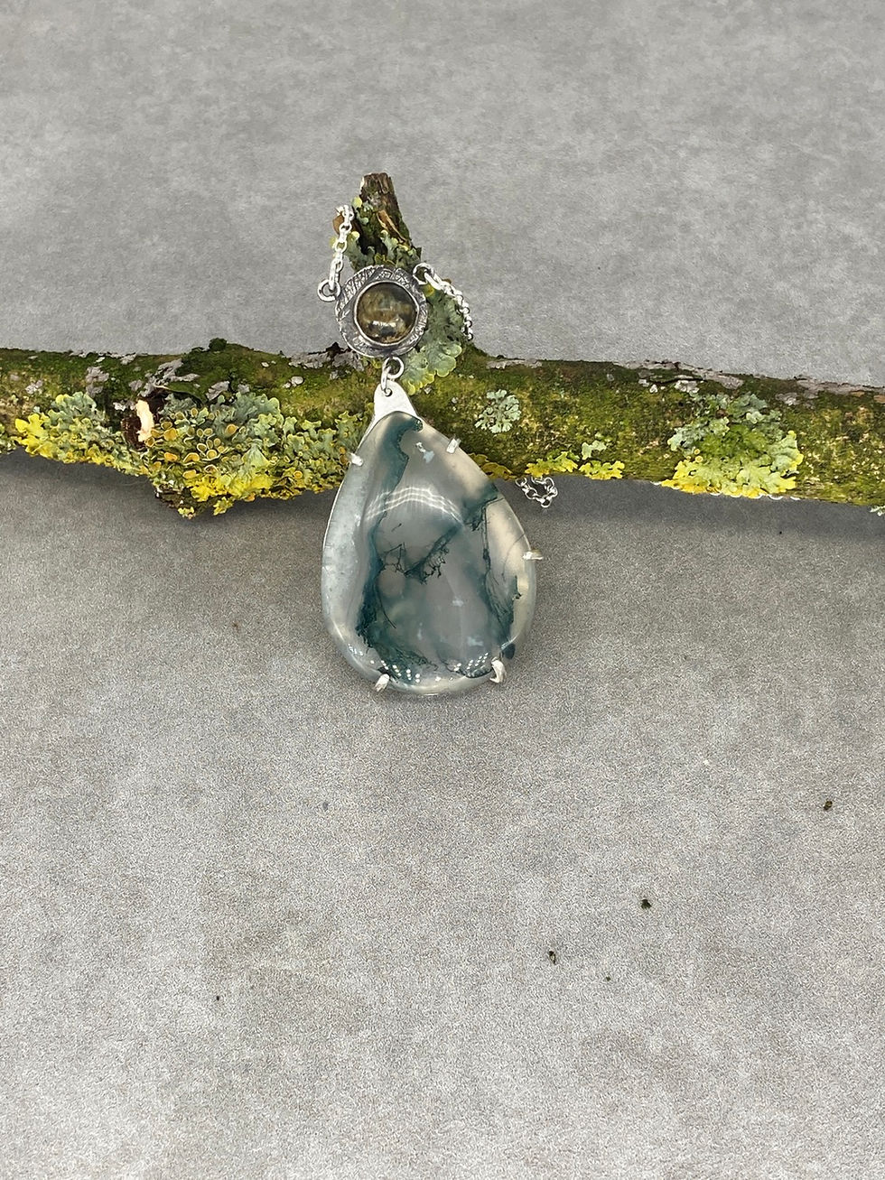 Thumbnail: Moss Agate Statement Pendant