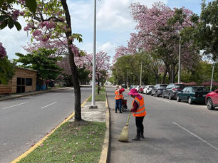 Realizan brigadas de Centro Labores de limpieza.