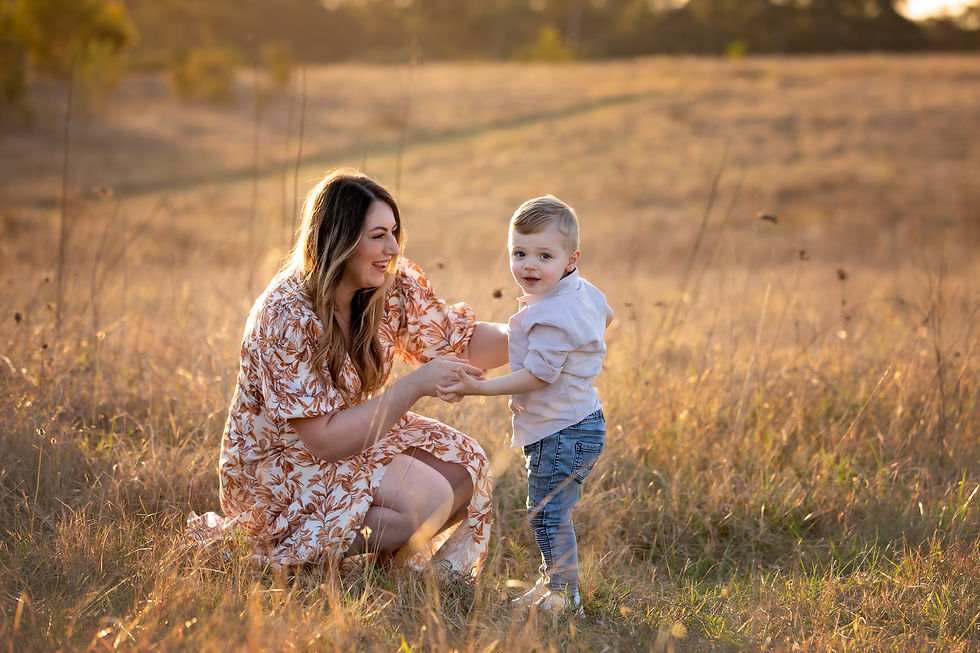 Outdoor sunset family photography in the Hills District, Hawkesbury and Sydney