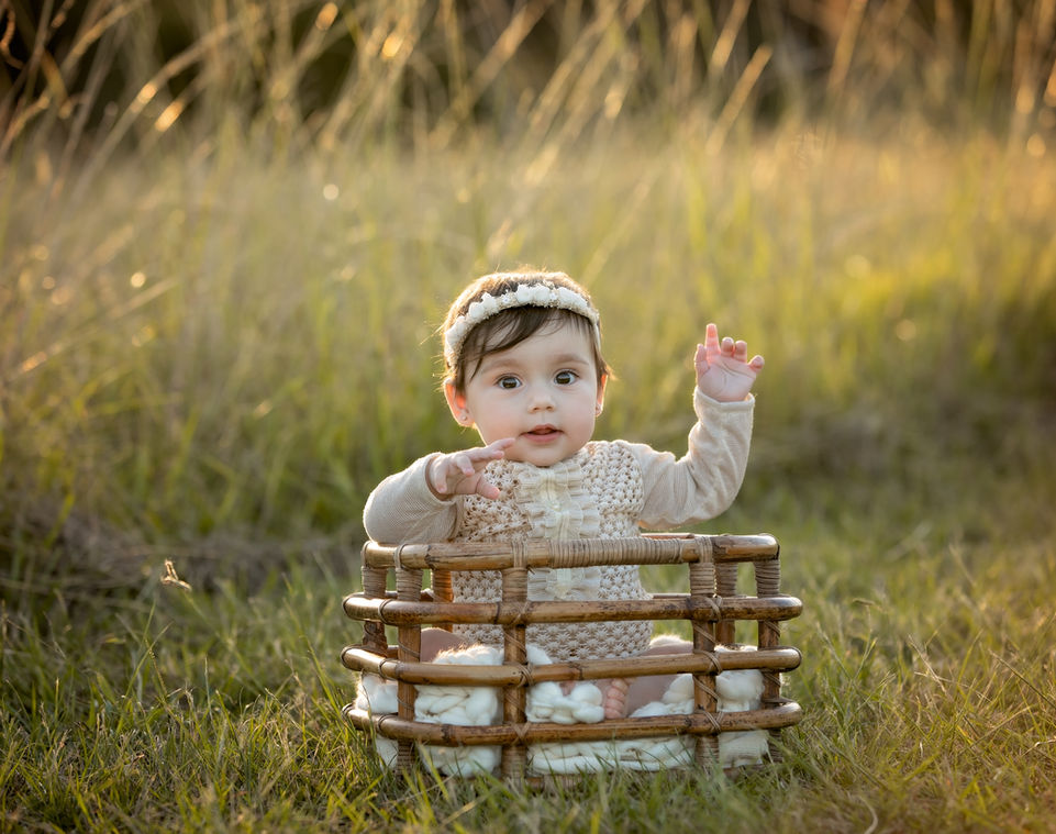 Hills district baby photographer sunset session