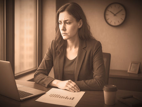 A Career Woman Feeling Loss