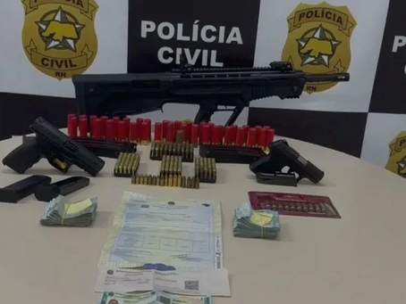 Foragido condenado por homicídio qualificado em SP é preso no interior do RN com armas e documentos falsos