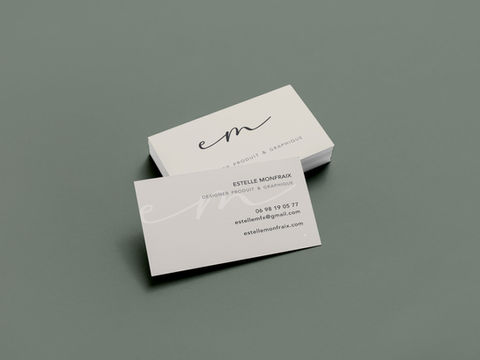 Estelle Monfraix carte de visite designer design logo identité visuelle