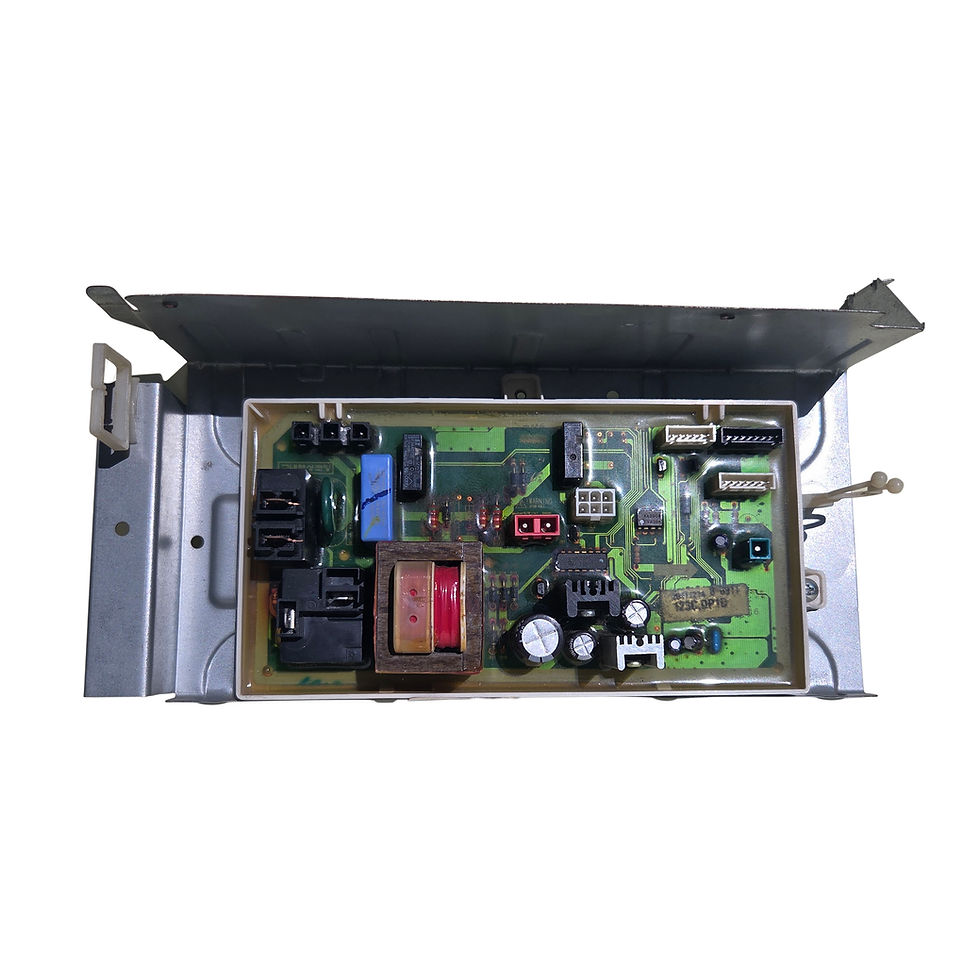 Tarjeta electrónica principal para secadora Samsung DC92-00123D montada en chasis metálico con relés y componentes