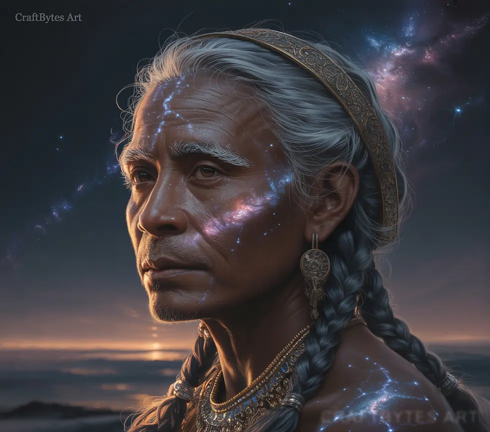 Thumbnail: CraftBytes Art - Ancient elder with starlit face, embodying starlore