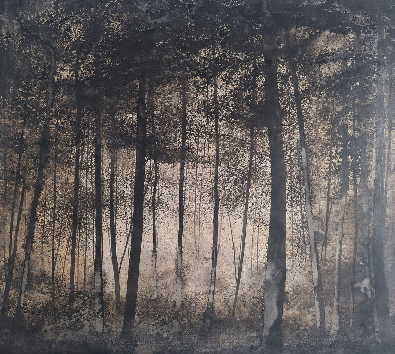 Amber forest dreaming of earth