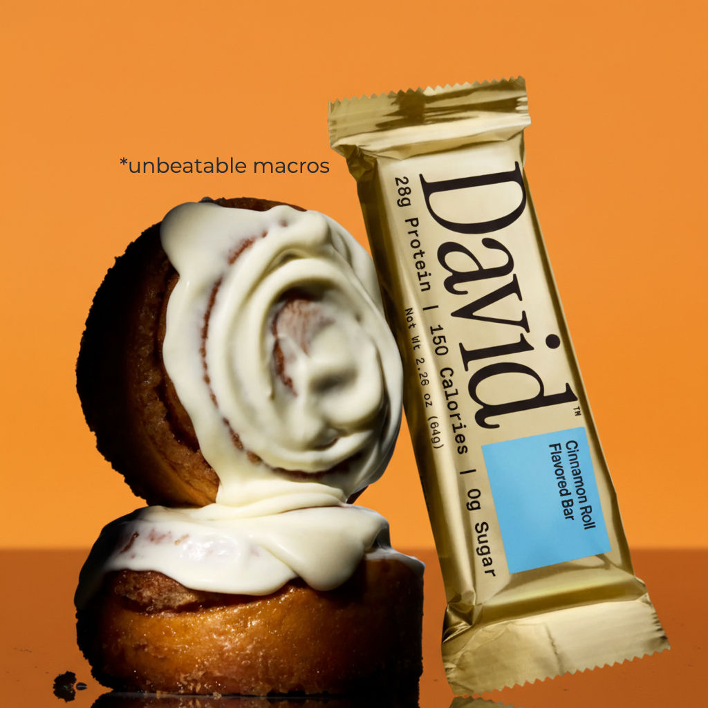 David High Protein Bar | Cinnamon Roll | Low Fat, No Sugar