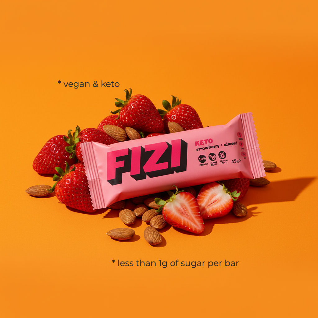 Amandel en Aardbei KETO reep