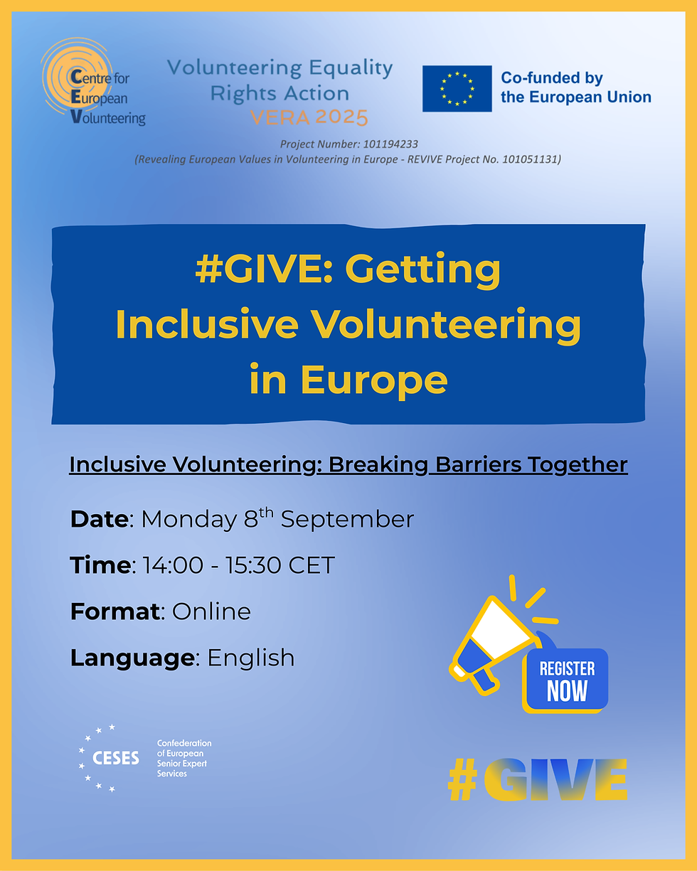 GIVE Event: Getting Inclusive Volunteering in Europe