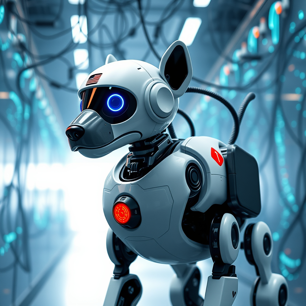 A robot dog that guards a network.jpg