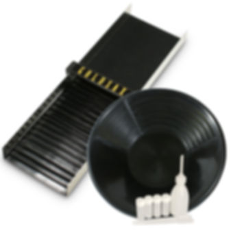 Goldwaschset Scout 50, für Prospektion, kompakte Sluice, Pfanne+Aufbewahrung