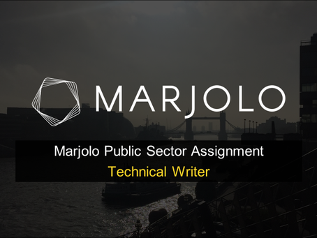 Marjolo Public Sector Assignment - Technical Writer