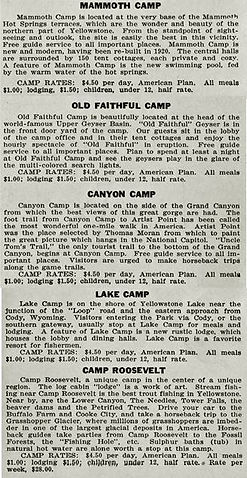 Yellowstone Park Camps Co. camps