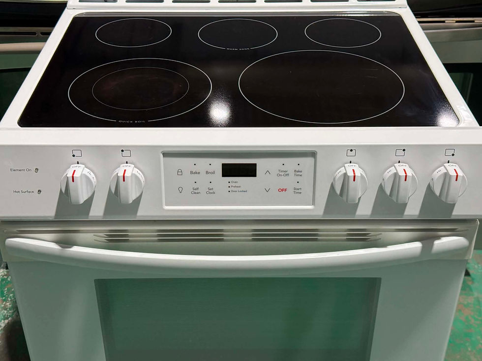 Thumbnail: Frigidaire Slide-In Glass Top Stove CFEH3054UWC (S4384)