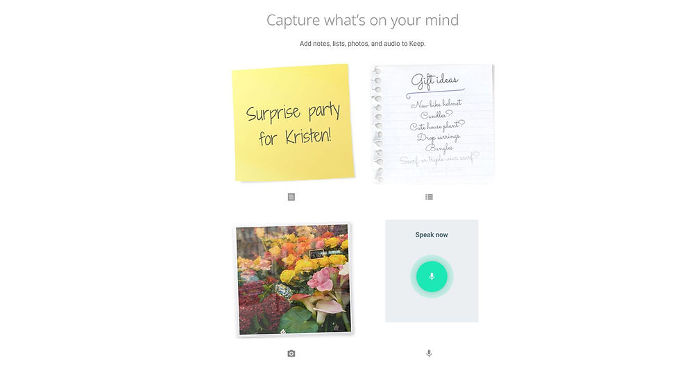 Online notepad Google Keep