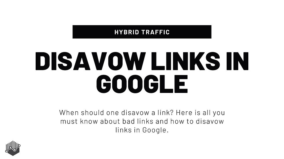 Disavow Links In Google