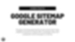Google Sitemap Generator
