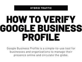 How to Verify Google Business Profile
