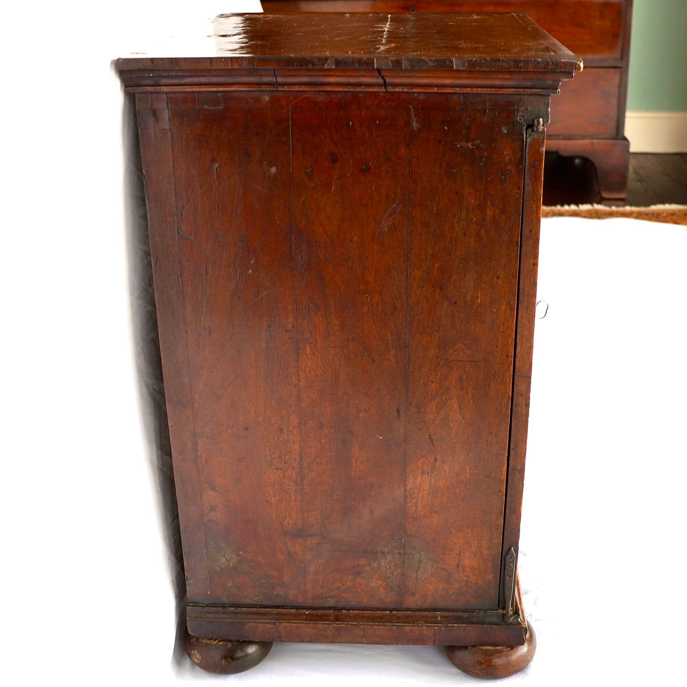 Thumbnail: Small William and Mary burr walnut cabinet
