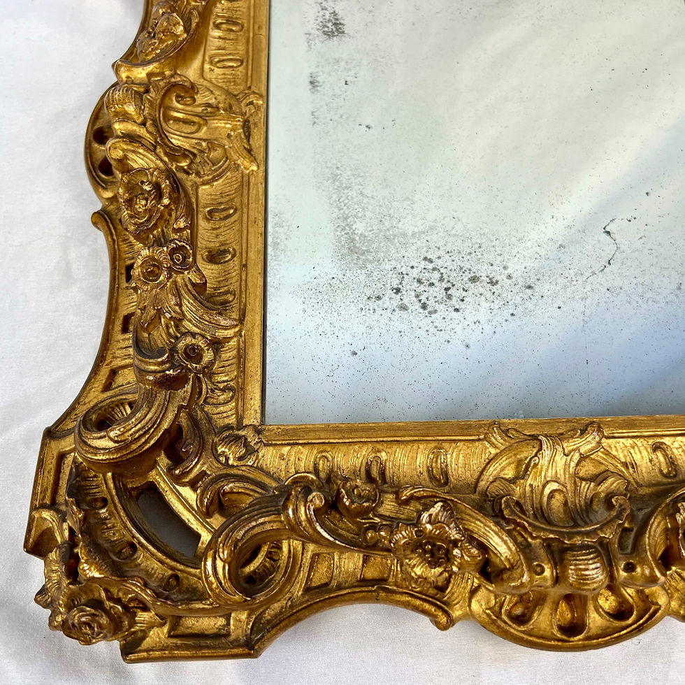 Thumbnail: Small antique gilt plaster wall mirror