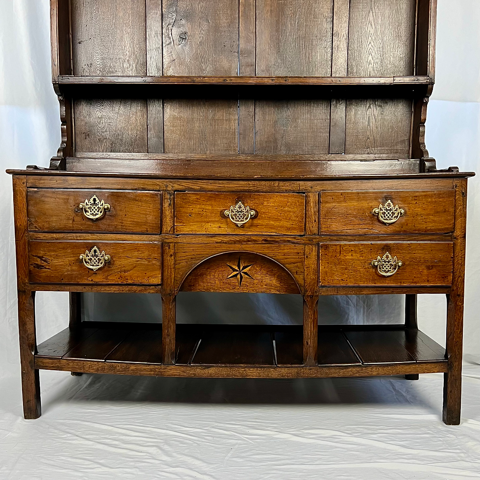 Thumbnail: Small Georgian oak Welsh enclosed pot board dresser