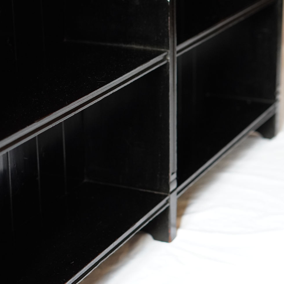 Thumbnail: Victorian Ebonised Open Bookcase by Story & Triggs, London