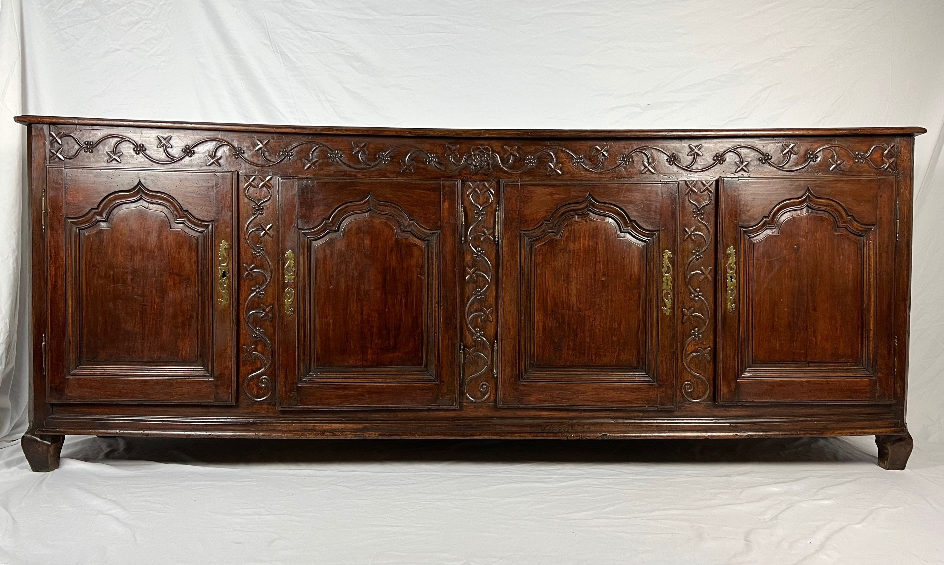 Louis XV French oak and walnut dresser