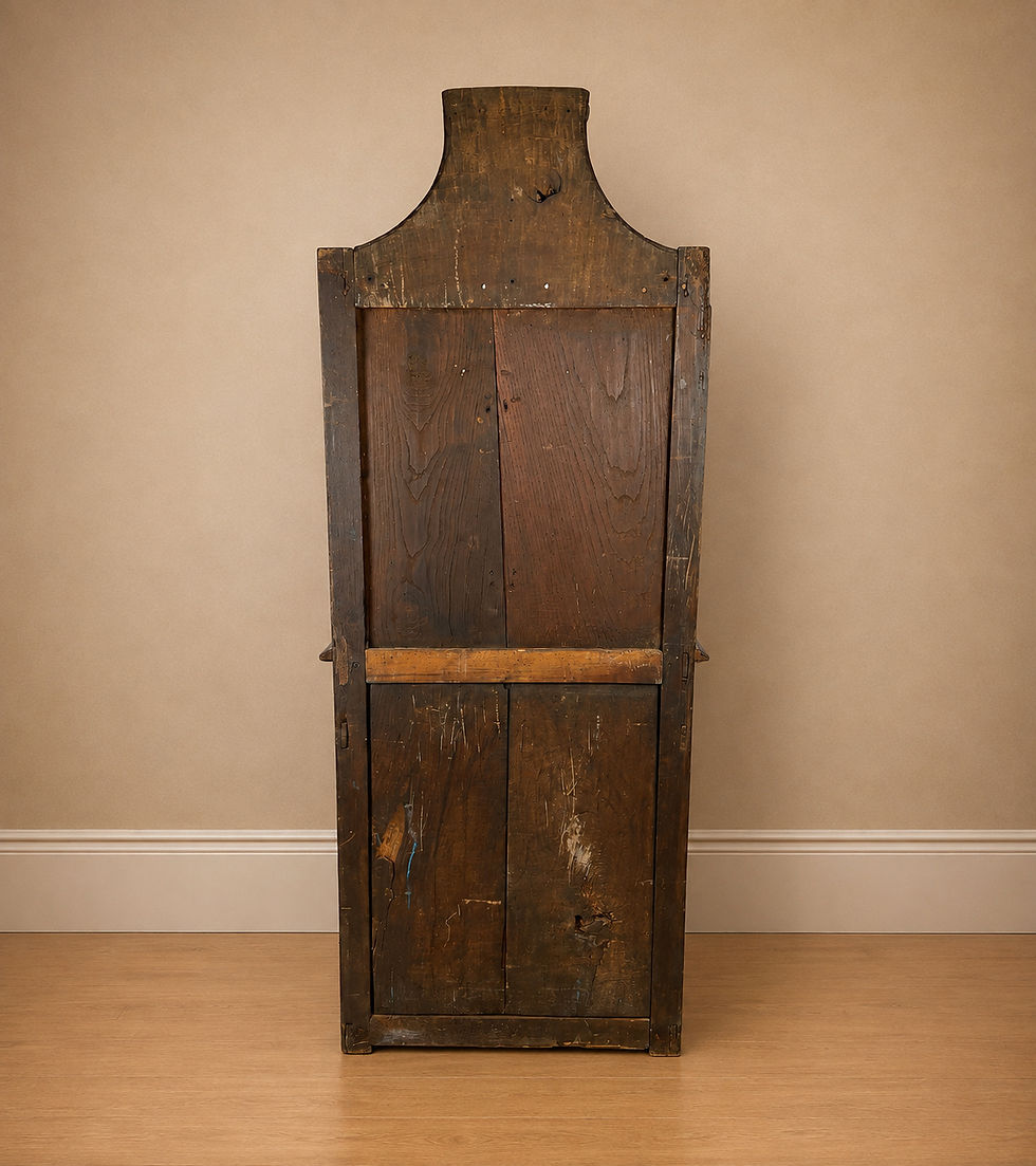 Thumbnail: 18th Century French Provincial Chestnut Lavabo Cabinet with Pewter Cistern