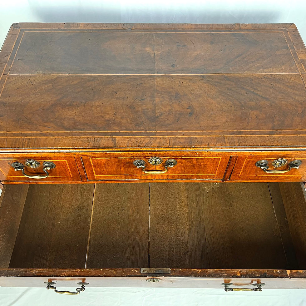 Thumbnail: Georgian inlaid walnut chest of drawers