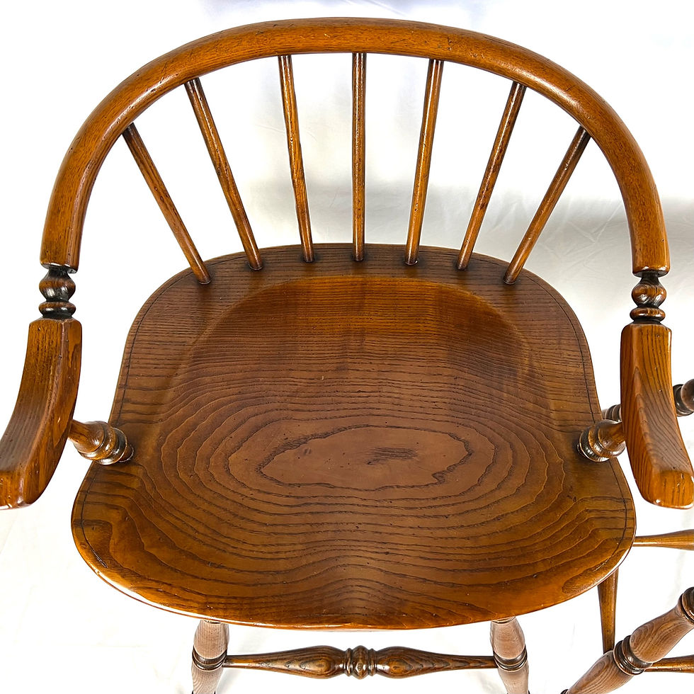 Thumbnail: Pair of Chalon traditional wooden kitchen bar stools